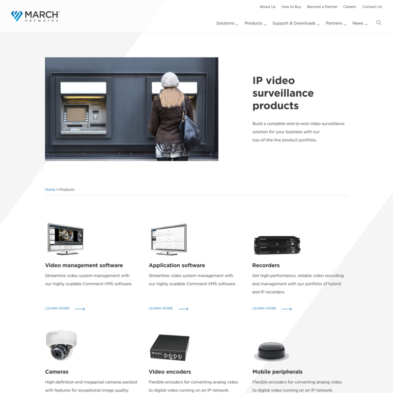 March Networks Product Category Page